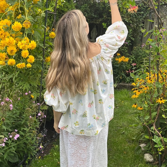 Handmade Puff Sleeve Peasant Top - Picture 4 of 5